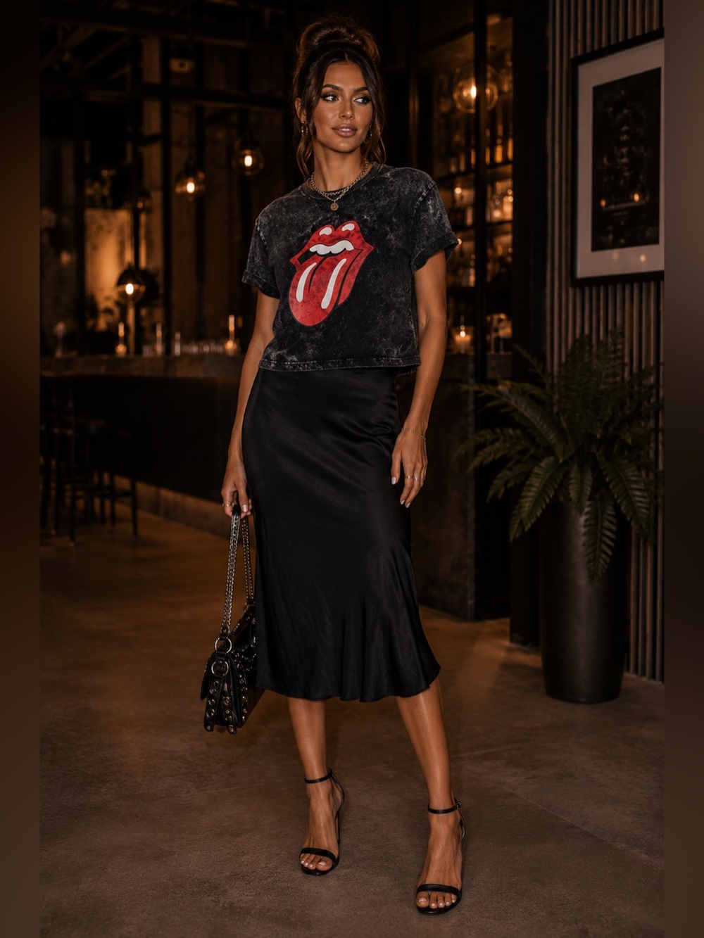Rolling Stones Acid Wash Graphic Band Tee | Vintage Grunge Rocker Top